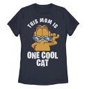 【★Fashion THE SALE★1/14迄】キャラクター クール Tシャツ 紺色 ネイビー 【 LICENSED CHARACTER GARFIELD THIS MOM IS ONE COOL CAT PORTRAIT TEE / NAVY 】 キッズ ベビー マタニティ トップス カットソー