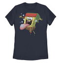 キャラクター スポンジボブ グラフィック Tシャツ 【 LICENSED CHARACTER SPONGEBOB SQUAREPANTS CATCHING SNOWFLAKES HOLIDAY GRAPHIC TEE / 】 キッズ ベビー マタニティ トップス カットソー