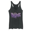 【★Fashion THE SALE★1/14迄】キャラクター 紫 パープル ロゴ タンクトップ 黒色 ブラック ヘザー 【 LICENSED CHARACTER BRATZ ORIGINAL PURPLE LOGO TANK TOP / BLACK HEATHER 】 キッズ ベビー マタニティ トップス パーカー