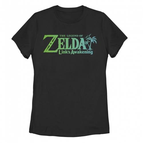 キャラクター レジェンド ロゴ Tシャツ 黒色 ブラック LINK'S 【 LICENSED CHARACTER THE LEGEND OF ZELDA AWAKENING GRADIENT LOGO TEE / BLACK 】 キッズ ベビー マタニティ トップス カットソー