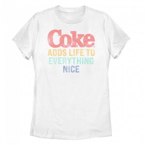 キャラクター Tシャツ 白色 ホワイト 【 LICENSED CHARACTER COCA COLA COKE ADDS LIFE TEXT TEE WHITE 】