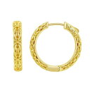 銀色 シルバー フープ イヤリング 【 UNBRANDED STERLING SILVER BYZANTINE HOOP EARRINGS / 】 ジュエリー アクセサリー レディースジュエリー