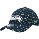 子供用 カレッジ 紺色 ネイビー シアトル シーホークス ニューエラ 【 NEW ERA S YOUTH COLLEGE NAVY SEATTLE SEAHAWKS FLORAL 9TWENTY ADJUSTABLE HAT / SEA NAVY 】 キッズ ベビー マタニティ キャップ 帽子