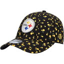 子供用 黒色 ブラック ピッツバーグ スティーラーズ ニューエラ 【 NEW ERA S YOUTH BLACK PITTSBURGH STEELERS FLORAL 9TWENTY ADJUSTABLE HAT / STL BLACK 】 キッズ ベビー マタニティ キャップ 帽子