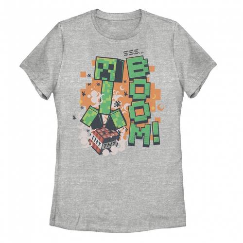 キャラクター Tシャツ ヘザー 【 LICENSED CHARACTER MINECRAFT BOOM ZOMBIE PORTRAIT TEE / ATHLETIC HEATHER 】 キッズ ベビー マタニティ トップス カットソー