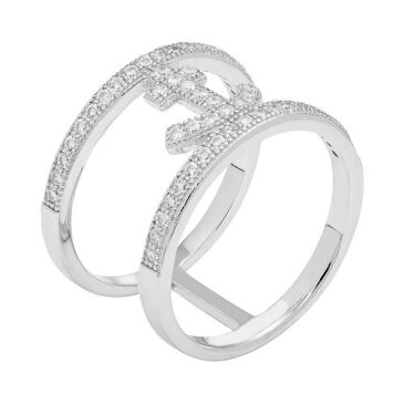 銀色 シルバー 白色 ホワイト 【 SILVER STERLING CUBIC ZIRCONIA ANCHOR RING WHITE 】