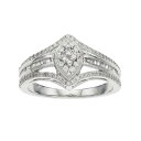 【★Fashion THE SALE★7/12午前10時迄】白色 ホワイト ゴールド ダイヤモンド T.W. 【 10K WHITE GOLD 1/2 CARAT DIAMOND MARQUISE RING / 10K WHGOLD 】 ジュエリー アクセサリー レディースジュエリー 指輪 リング