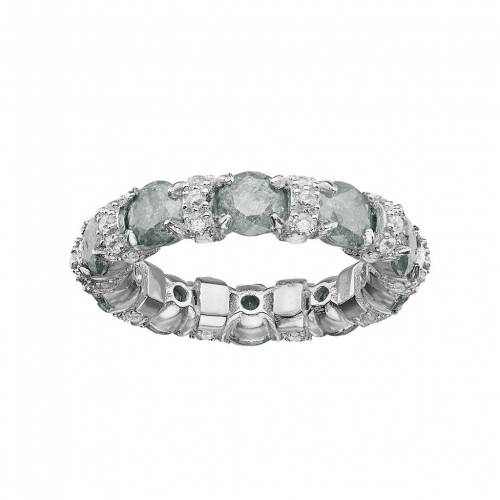 ジルコニア 銀色 シルバー 灰色 グレー 【 UNBRANDED STERLING SILVER CUBIC ZIRCONIA ETERNITY RING / GREY 】 ジュエリー アクセサリー レディースジュエリー 指輪 リング