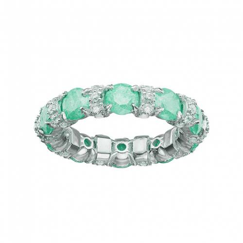 ジルコニア 【★スーパーSALE★6/11深夜2時迄】銀色 シルバー 緑 グリーン 【 UNBRANDED STERLING SILVER CUBIC ZIRCONIA ETERNITY RING / GREEN 】 ジュエリー アクセサリー レディースジュエリー 指輪 リング