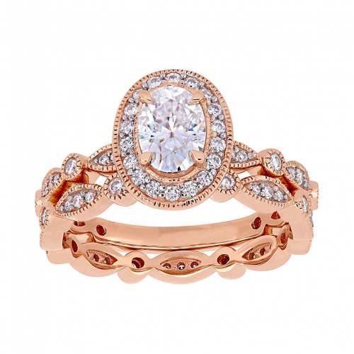 【★スーパーSALE★3/11深夜2時迄】ローズ ゴールド 【 STELLA GRACE 10K ROSE GOLD LAB-CREATED MOISSANITE INFINITY ENGAGEMENT RING SET / 】 ジュエリー アクセサリー レディースジュエリー 指輪 リング