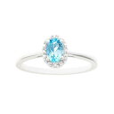 ブランド名Celebration Gems性別womens (adult)商品名Sterling Silver Blue Topaz &amp; Diamond Accent Oval Halo Ringカラー/Sterling