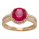 ブランド名Designs by Gioelli性別womens (adult)商品名10k Gold Lab-Created Ruby &amp; White Sapphire Halo Ringカラー/10k/Gold