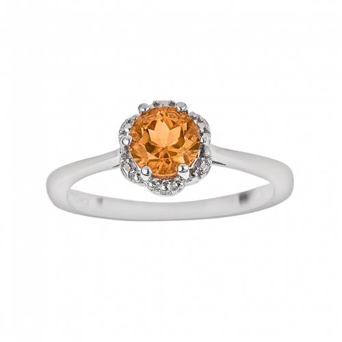 銀色 シルバー 【 CELEBRATION GEMS STERLING SILVER CITRINE SCALLOPED FRAME RING / 】 ジュエリー アクセサリー レディースジュエリー 指輪 リング