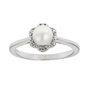 銀色 シルバー パール 【 CELEBRATION GEMS STERLING SILVER FRESHWATER CULTURED PEARL STUDDED FLOWER RING / 】 ジュエリー アクセサリー レディースジュエリー 指輪 リング(4)