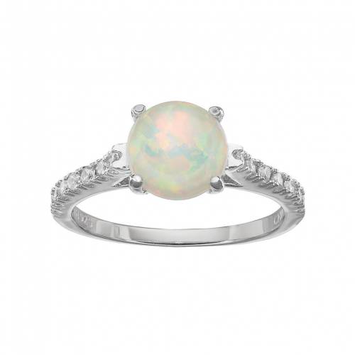 ジルコニア 銀色 シルバー 白色 ホワイト & 【 SOPHIE MILLER STERLING SILVER LAB-CREATED OPAL CUBIC ZIRCONIA RING / WHITE 】 ジュエリー アクセサリー レディースジュエリー 指輪 リング