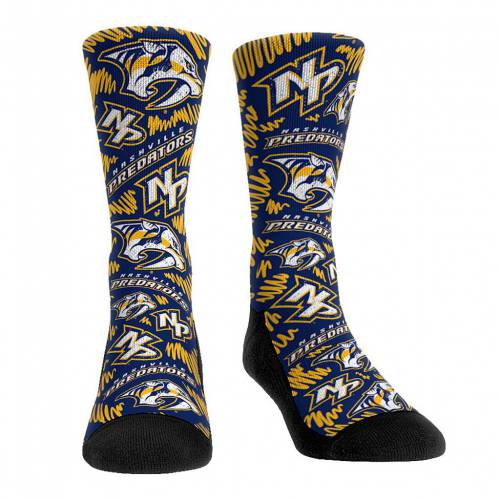 靴下 ナッシュビル プレデターズ ロゴ クルー 【 UNBRANDED ROCK EM SOCKS NASHVILLE PREDATORS LOGO SKETCH CREW / PDT MULTI 】 インナー 下着 ナイトウエア レディース レッグ