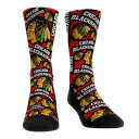 靴下 シカゴ ブラックホークス ロゴ クルー 【 UNBRANDED ROCK EM SOCKS CHICAGO BLACKHAWKS LOGO SKETCH CREW / HWK MULTI 】 インナー 下着 ナイトウエア レディース レッグ