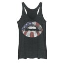 【★Fashion THE SALE★1/14迄】タンクトップ 黒色 ブラック ヘザー 【 UNBRANDED ROCKING LIPS OF AMERICA TANK TOP / BLACK HEATHER 】 キッズ ベビー マタニティ トップス