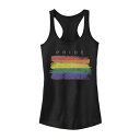 虹色 レインボー タンクトップ 黒色 ブラック 【 UNBRANDED FIFTH SUN PRIDE RAINBOW PAINT SMEAR TANK TOP / BLACK 】 キッズ ベビー マタニティ トップス