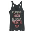 ワース グラフィック タンクトップ 黒色 ブラック ヘザー 【 HEATHER UNBRANDED ALWAYS WORTH IT GRAPHIC TANK BLACK 】