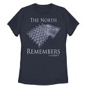 キャラクター ゲーム ノース グラフィック Tシャツ 紺色 ネイビー ゲームオブスローン 【 LICENSED CHARACTER GAME OF THRONES HOUSE STARK THE NORTH REMEMBERS GRAPHIC TEE / NAVY 】 キッズ ベビー マタニティ トッ