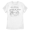 キャラクター アート Tシャツ 白色 ホワイト スターウォーズ: 【 LICENSED CHARACTER STAR WARS: THE MANDALORIAN CHILD FLORAL LINE ART TEE / WHITE 】 キッズ ベビー マタニティ トップス カットソー