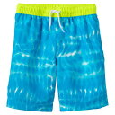 ランズエンド LANDS' END 【 S 2-20 Printed Swim Trunks 】 Turquoise Wave