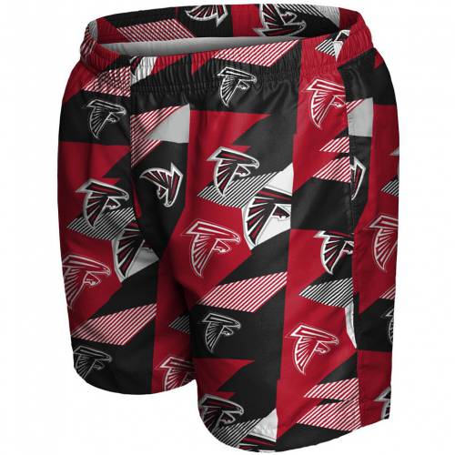 アトランタ ファルコンズ 赤 レッド 【 UNBRANDED FOCO RED/BLACK ATLANTA FALCONS GEO PRINT SWIM TRUNKS / FAL RED 】 メンズファッション 水着