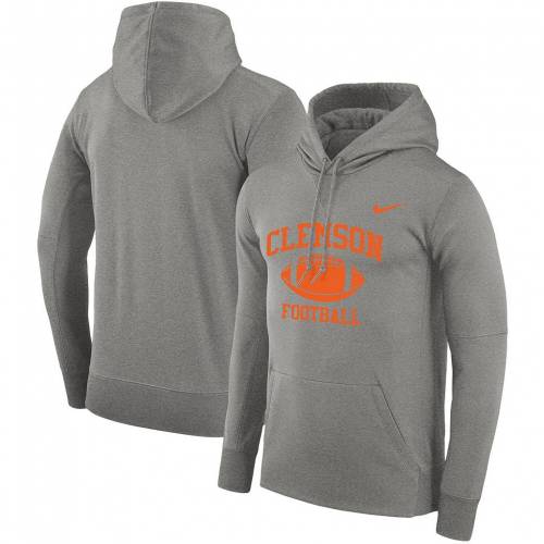 ナイキ チャコール クレムソン タイガース レジェンド パフォーマンス フーディー パーカー 【大きめ】 【 NIKE HEATHERED CHARCOAL CLEMSON TIGERS BIG & TALL LEGEND RETRO FOOTBALL PERFORMANCE PULLOVER HOODIE / CLM CHAR