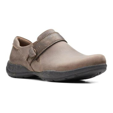 クラークス レザー スリッポン スニーカー 運動靴 【 SLIPON CLARKS ROSEVILLE DOT LEATHER SHOES TAUPE 】