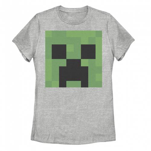 キャラクター Tシャツ ヘザー 【 LICENSED CHARACTER MINECRAFT CREEPER BIG FACE PORTRAIT TEE / ATHLETIC HEATHER 】 キッズ ベビー マタニティ トップス カットソー