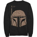 【★Fashion THE SALE★7/12午前10時迄】キャラクター ヘルメット スウェットシャツ トレーナー スターウォーズ 【 LICENSED CHARACTER STAR WARS BOBA FETT HELMET CHEETAH PRINT FILL SWEATSHIRT / 】 メンズファッション トップス