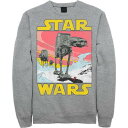 【★Fashion THE SALE★7/12午前10時迄】キャラクター スウェットシャツ トレーナー スターウォーズ 【 LICENSED CHARACTER STAR WARS AT-AT RETRO POSTER SWEATSHIRT / 】 メンズファッション トップス