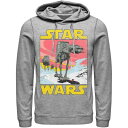 【★Fashion THE SALE★7/12午前10時迄】キャラクター フーディー パーカー スターウォーズ 【 LICENSED CHARACTER STAR WARS AT-AT RETRO POSTER HOODIE / 】 メンズファッション トップス スウェット トレーナー