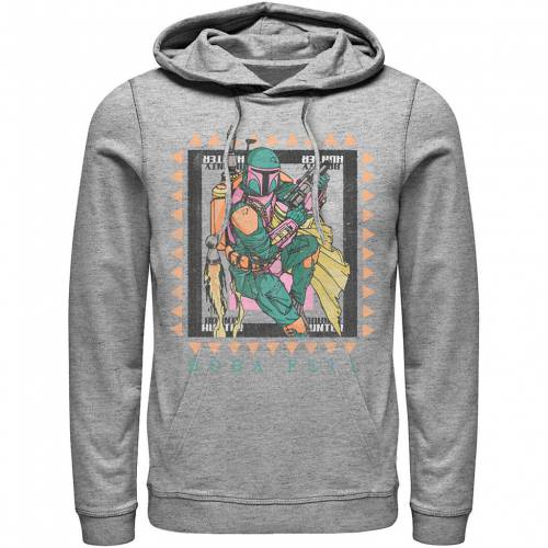 キャラクター フーディー パーカー ヘザー スターウォーズ 【 HEATHER LICENSED CHARACTER BOBA FETT STAMP HOODIE ATHLETIC 】