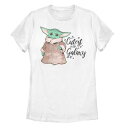 STAR WARS Tシャツ 白色 ホワイト スターウォーズ GALAXY&#34; 【 CUTEST IN THE WATERCOLOR TEE WHITE 】