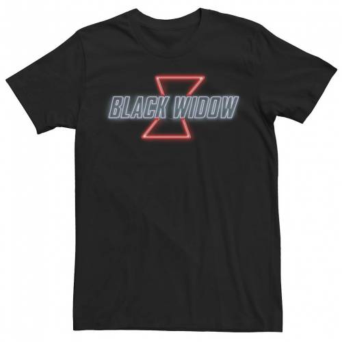 キャラクター 黒色 ブラック ロゴ Tシャツ 【 LICENSED CHARACTER MARVEL BLACK WIDOW NEON LOGO TEE /..