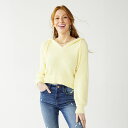 SO Vネック フーディー パーカー 【 Slouchy V-neck Hoodie 】 Soft Yellow