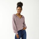 SO Vネック フーディー パーカー 【 Slouchy V-neck Hoodie 】 Muted Plum