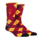 靴下 アリゾナ スケートボード デビルス ドレス 赤 レッド アリゾナステイト サンデビルズ 【 UNBRANDED ROCK EM SOCKS ARIZONA STATE SUN DEVILS HYPEROPTIC ARGYLE DRESS / ASU RED 】 インナー 下着 ナイトウエア