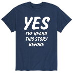 キャラクター Tシャツ 【 LICENSED CHARACTER YES HEARD THIS STORY BEFORE TEE / 】 メンズファッション トップス カットソー