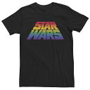 【★Fashion THE SALE★7/12午前10時迄】キャラクター 虹色 レインボー ロゴ Tシャツ 黒色 ブラック スターウォーズ 【 LICENSED CHARACTER STAR WARS PERSPECTIVE RAINBOW LOGO TEE / BLACK 】 メンズファッション トップス カットソー