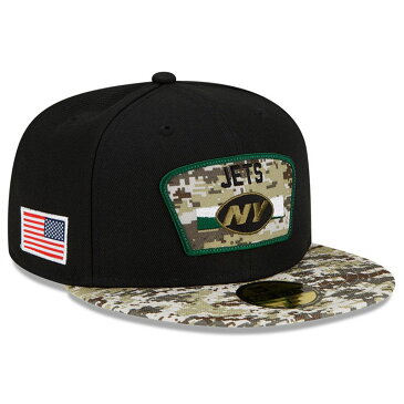 NEW ERA ジェッツ 黒色 ブラック ニューエラ ニューヨーク 【 BLACK CAMO 2021 SALUTE TO SERVICE 59FIFTY FITTED HAT JET 】