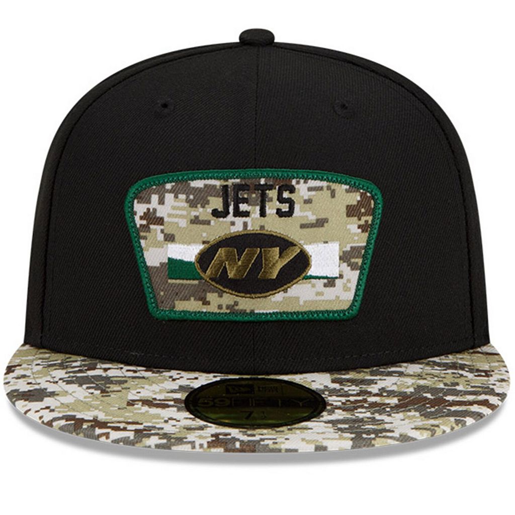 NEW ERA ジェッツ 黒色 ブラック ニューエラ ニューヨーク 【 BLACK CAMO 2021 SALUTE TO SERVICE 59FIFTY FITTED HAT JET 】