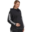 アディダス ADIDAS フーディー パーカー 【 Maternity 3-stripe Hoodie 】 Black White