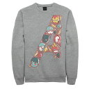 LN^[ S XEFbgVc g[i[ wU[ y LICENSED CHARACTER MARVEL AVENGERS CUTE ANIME FILL LOGO SWEATSHIRT / ATHLETIC HEATHER z Yt@bV gbvX