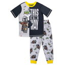 【★Fashion THE SALE★1/14迄】キャラクター 黒色 ブラック スターウォーズ & 【 LICENSED CHARACTER LEGO STAR WARS THE MANDALORIAN 2-PIECE TOP PANTS PAJAMA SET / BLACK 】 キッズ ベビー マタニティ ベビー服 ファッション 下着 パジャマ