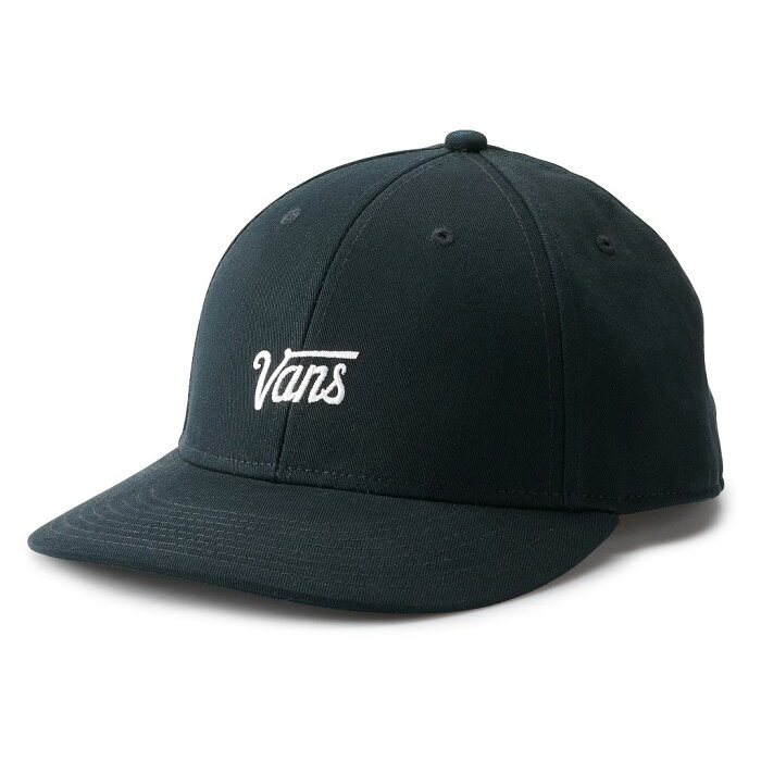 ヴァンズ バンズ ロゴ スナップバック バッグ 黒色 ブラック 【 VANS SNAPBACK CURSIVE EMBROIDERED LOGO HAT BLACK 】