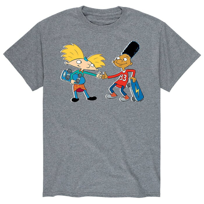 キャラクター Tシャツ 灰色 グレー ARNOLD! 【 LICENSED CHARACTER HEY THUMB WAR TEE GREY 】