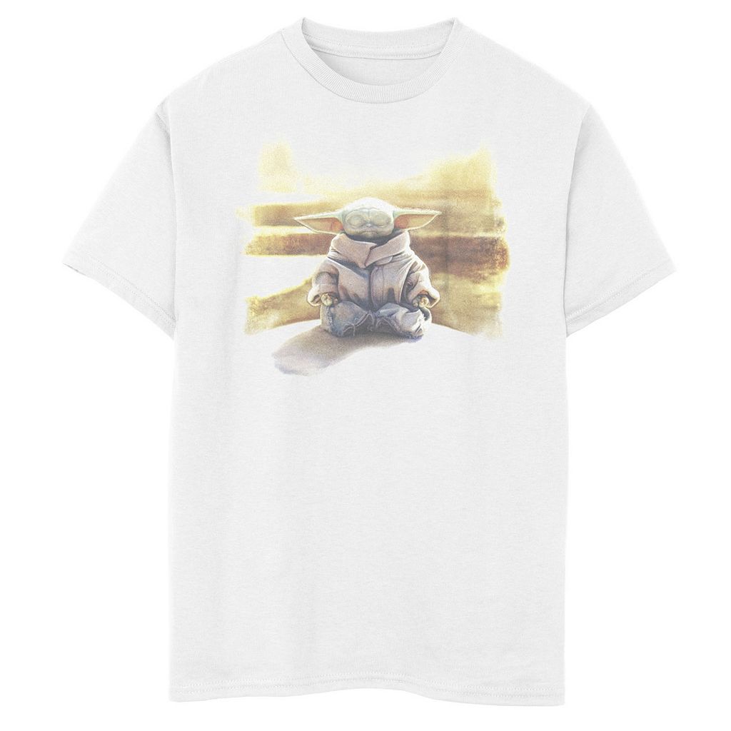 ブランド名Star Wars性別boys (kids)商品名: The Mandalorian The Child Meditates Portrait Graphic TeeカラーWhite